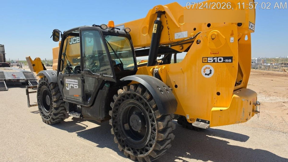 2020 JCB 510-56 Cab/Heat/Air, Solid Tires, Work Lights, Beacon, Aux Hydraulics, Back up Alarm, Lifting Eye, ES Decals
