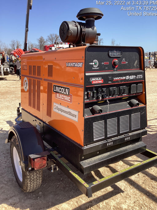2021 Lincoln Electric Vantage 549X Ready Pak 3, ORANGE (includes trailer, cable rack, fender light kit)