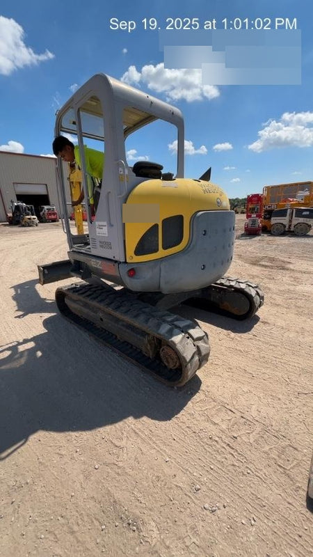 Wacker Neuson EZ53 Open ROPS, Rubber Tracks, Long Dipperstick, T4, Bucket
