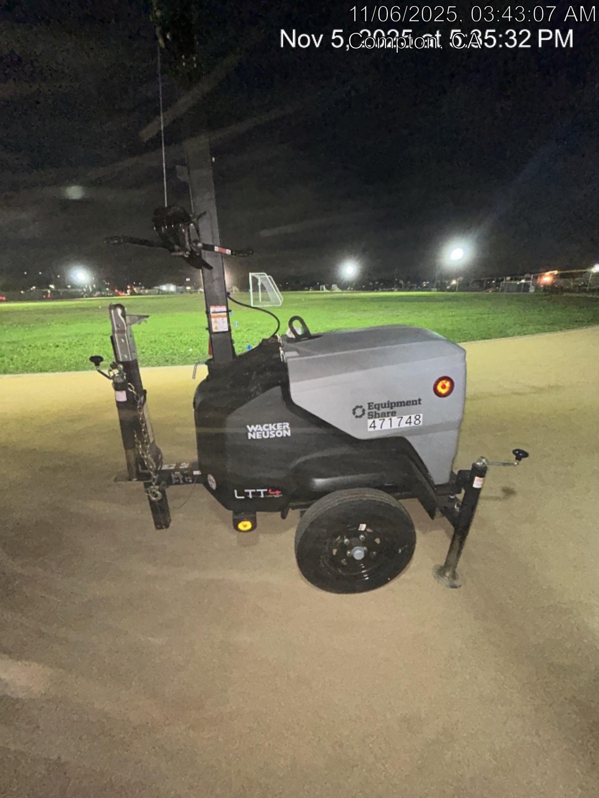 2024 Wacker Neuson LTT4 Diesel, Kohler KDW702, Deep Sea Controller, Auto Start, LED 320W, Bypass Outlet, T3