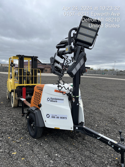 2023 Generac MLT2 Diesel, Flex Switch 120V Input, Powerzone Controller, 
(4) 320W LED Lights, 4kW Generator, 39.9 Gal Fuel Tank, 2" Ball, T3