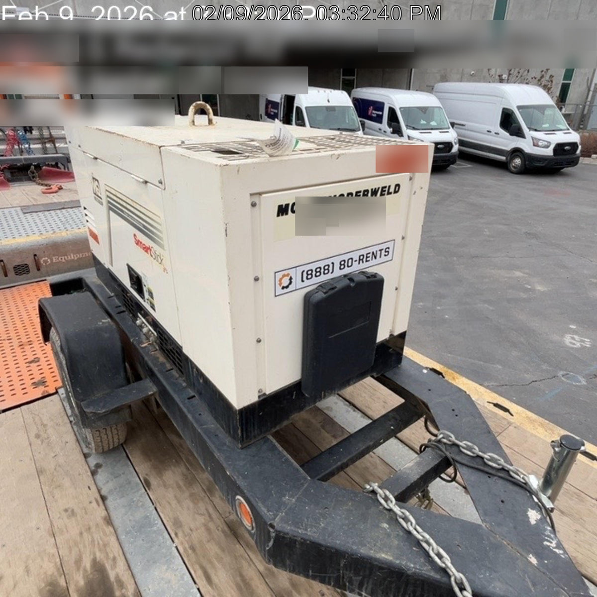 2020 Multiquip DLW400ESA4 400 amp Welder, 14kW, 120/240V, T4F Kubota, Trailer