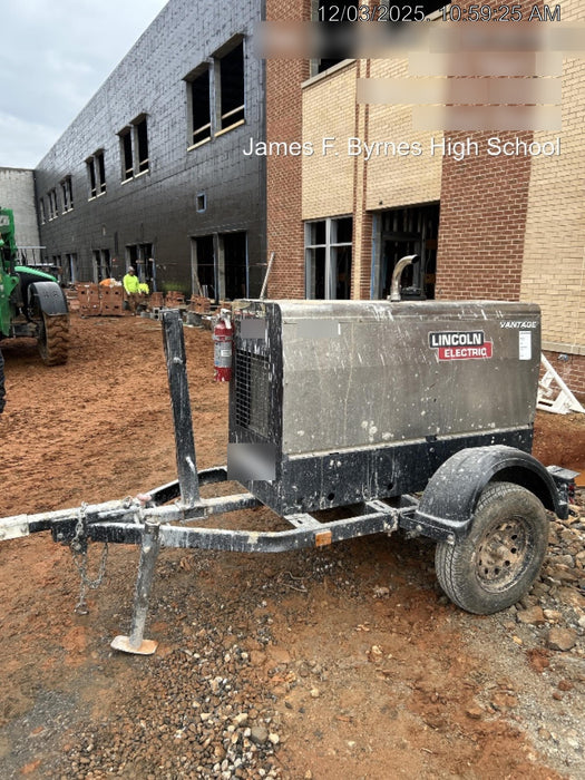 2020 Lincoln Electric Vantage 322 Welder Ready-Pak 3, w/ GPS & Decals (includes trailer, cable rack, fender light kit)