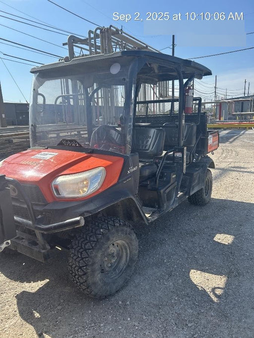 Kubota RTV-X1140W-H 4wd Utility Cart, 4 Seat, Diesel, LED Strobe, Windshield Tempered Glass, Plastic Canopy, Wire Harness Kit, Backup Alarm
