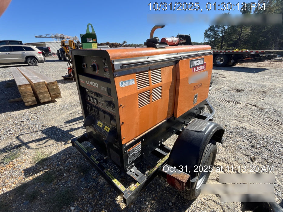 2022 Lincoln Electric LE400 Kubota V1505, Trlr, Cable Rack, Light Kit, ES Decals, T3