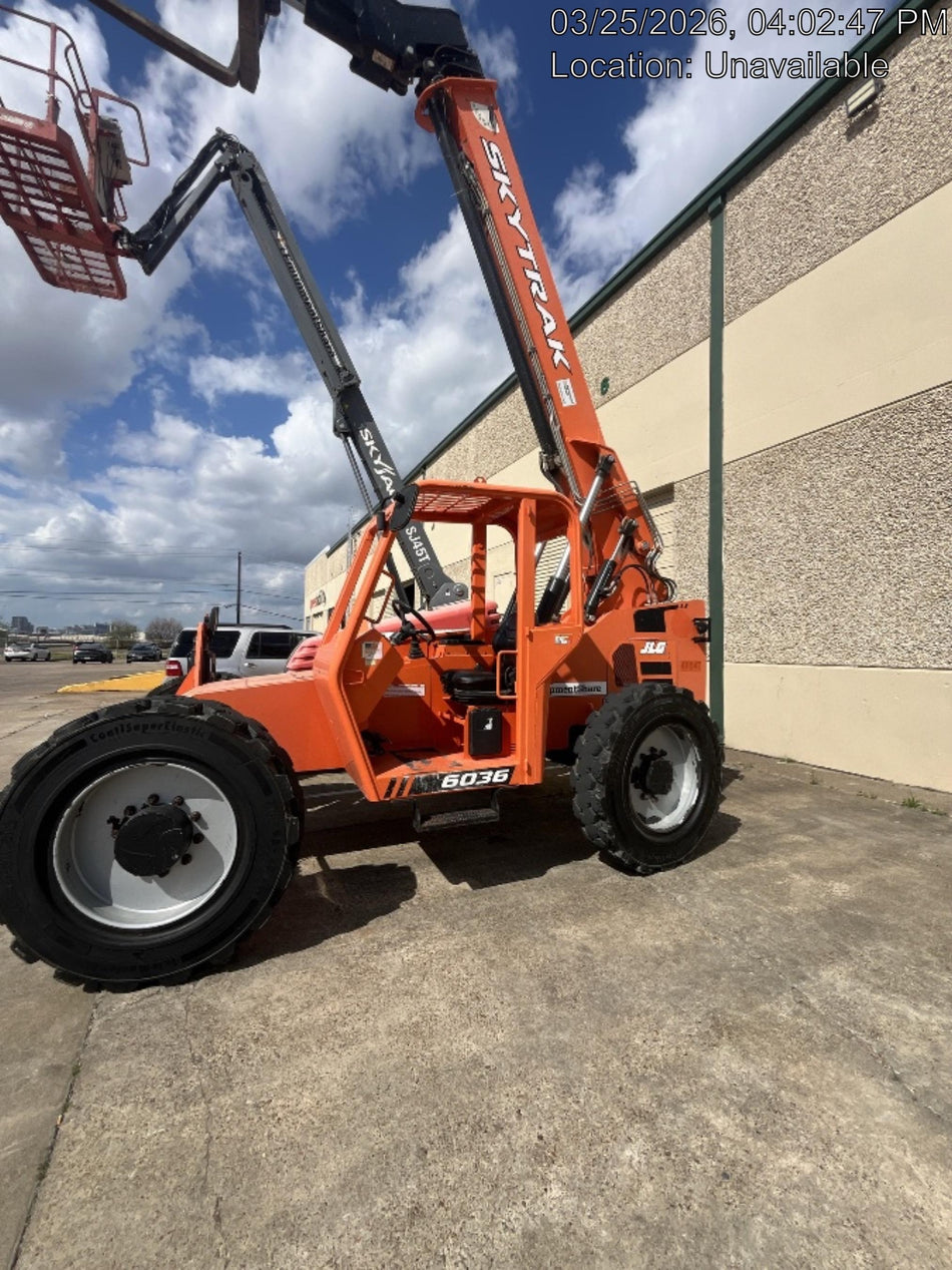 2019 Skytrak 6036 Canopy, Solid Tires, LED Work Lights, Beacon w/72" Carriage, 48" Pallet Forks