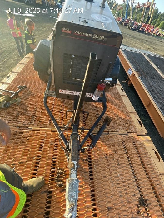2019 Lincoln Electric Vantage 322 Ready-Pak 3, Two Wheel Trailer, Fender and Light Kit, Cable Rack