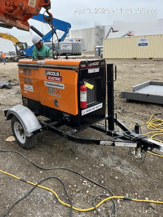 2022 Lincoln Electric LE400 Kubota V1505, Trlr, Cable Rack, Light Kit, ES Decals, T3