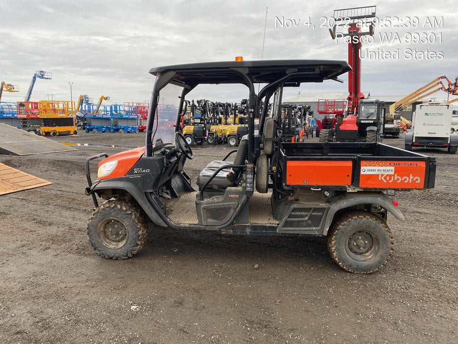 2022 Kubota RTV-X1140W-H Plastic Canopy, Windshield Acrylic Clear, LED Strobe Light, Wire Harness Kit, Back up Alarm