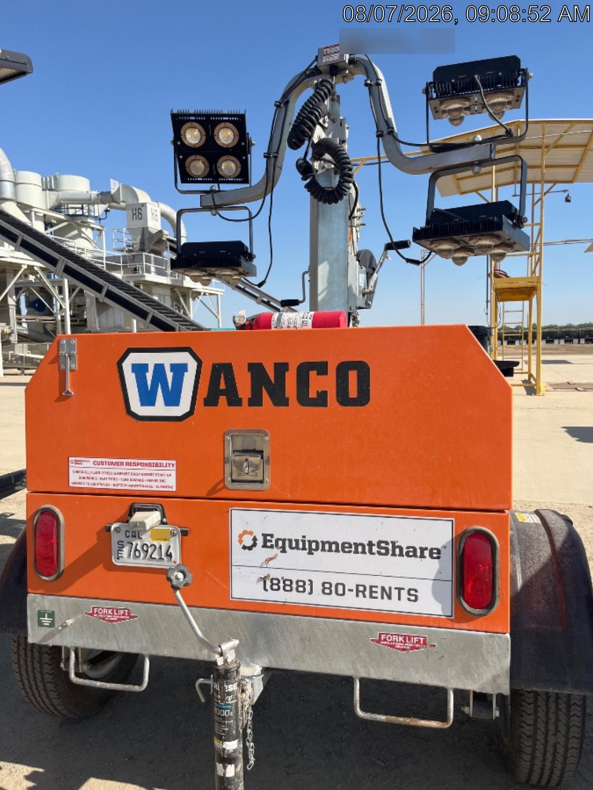 2024 Wanco WLTT-4MM4K Diesel, Deep Sea Controller, Shore Power Plug, Auto Start, (4) 350W LED Floodlights, 4kW Generator, 60 Gal Fuel Tank, 2" Ball, T3