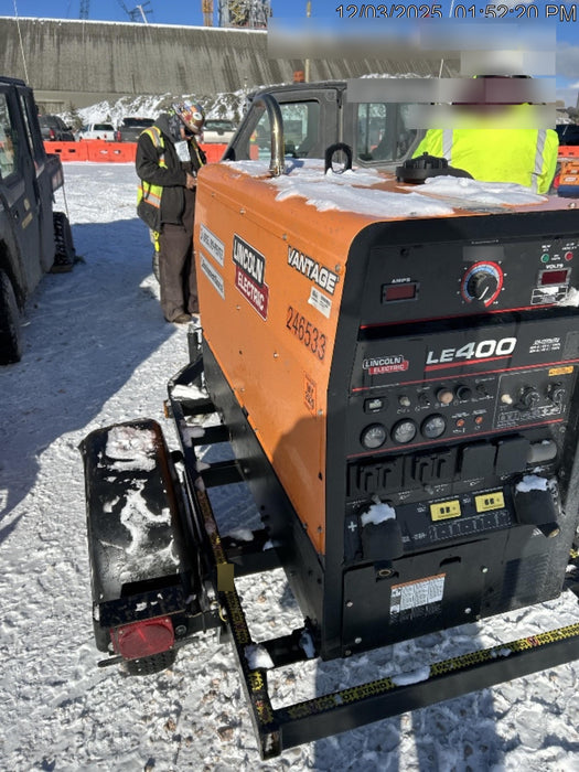 2022 Lincoln Electric LE400 Kubota V1505, Trlr, Cable Rack, Light Kit, ES Decals, T3