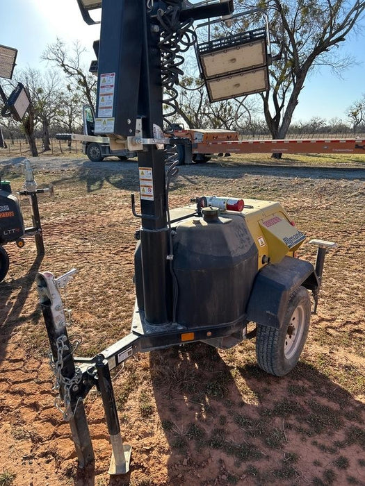 2022 Allmand NLV3GR (4) LED Light Fixture 350W, 23' Vertical Mast, 3kW Prime, Towable, Deep Sea L401, Leveling Jacks, Yanmar T4F 5.8hp