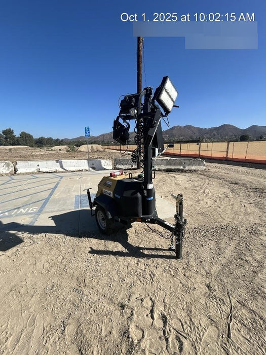 2022 Allmand NLV3GR (4) LED Light Fixture 350W, 23' Vertical Mast, 3kW Prime, Towable, ES Decals, T3