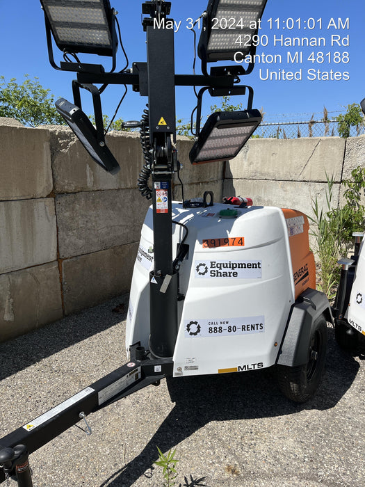 2024 Generac MLT2 Diesel, Flex Switch 120V Input, Powerzone Controller, 
(4) 320W LED Lights, 4kW Generator, 39.9 Gal Fuel Tank, 2" Ball, T3