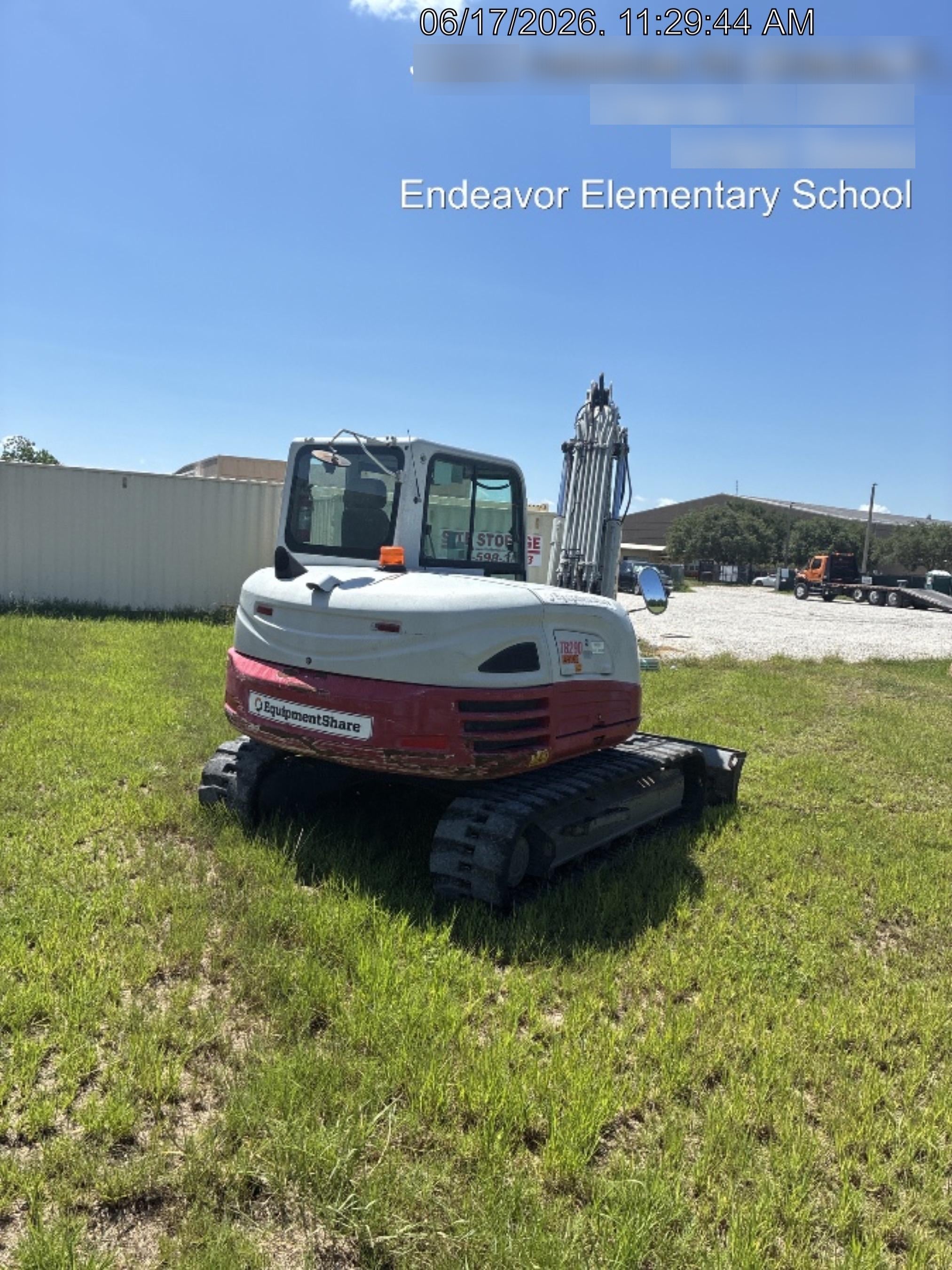 2019 Takeuchi TB290 Cab, AC, Rubber Tracks, Dozer Blade, Travel Alarm, Control Pattern Change Valve, Auxiliary Hydraulics w/18" Quick Coupler Bucket with teeth, 6.2 cu. ft. capacity/24" Quick Coupler Bucket with teeth, 8.6 cu. ft. capacity/36" Quick Coupler Bucket with teeth, 13.4 cu. ft. capacity, Quick Coupler, Hydraulic Thumb Installed