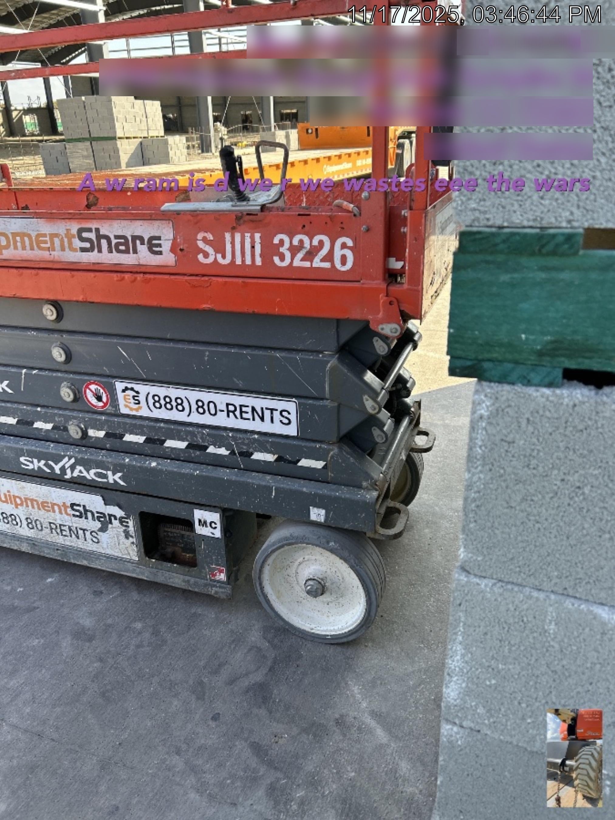 2018 Skyjack SJIII-3226 Skyjack SJIII3226 Scissor Lift w/Trojan Batteries