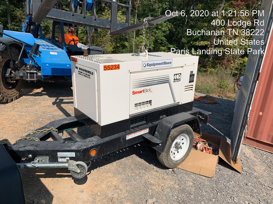 2019 Multiquip DLW400ESA4 Dual Pack, Trailer Mounted