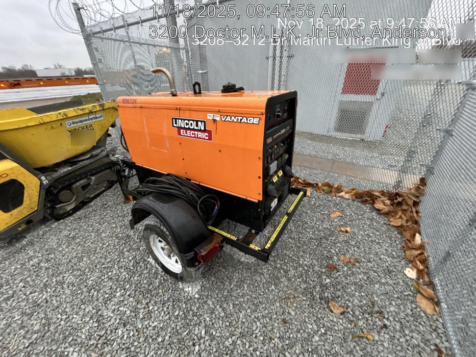 2021 Lincoln Electric Vantage 322 Vantage 322 Ready Pak 3 w/ Decals, ORANGE (includes trailer, cable rack, fender light kit) NO Telematics