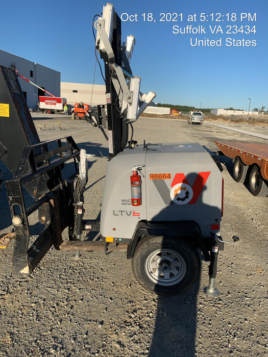 2020 Wacker Neuson LTV6K LTV6K-METAL HALIDE LIGHT TOWER 60HZ KUBOTA LED 300