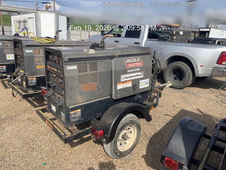 2019 Lincoln Electric Vantage 322 Welder Ready-Pak 3, Two wheel trailer, Fender and Light kit, Cable Rack