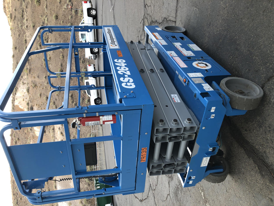 2019 Genie GS-2646 folding rails with full height swing gate