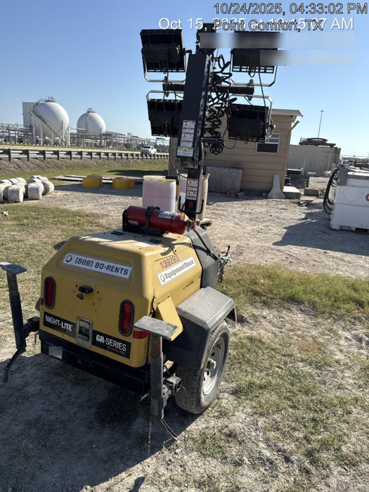 2022 Allmand NLV3GR (4) LED Light Fixture 350W, 23' Vertical Mast, 3kW Prime, Towable, Deep Sea L401, Leveling Jacks, Yanmar T4F 5.8hp