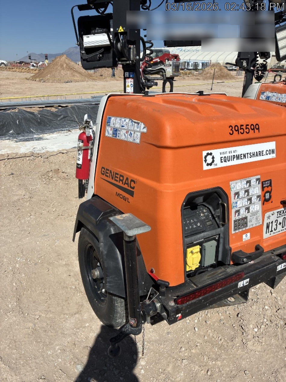2024 Generac MLT2 Diesel, Flex Switch 120V Input, Powerzone Controller, 
(4) 320W LED Lights, 4kW Generator, 39.9 Gal Fuel Tank, 2" Ball, T3