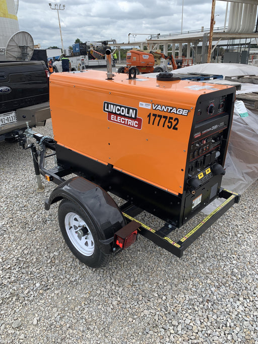 2021 Lincoln Electric Vantage 322 Vantage 322 Ready Pak 3 w/ Decals, ORANGE (includes trailer, cable rack, fender light kit) NO Telematics