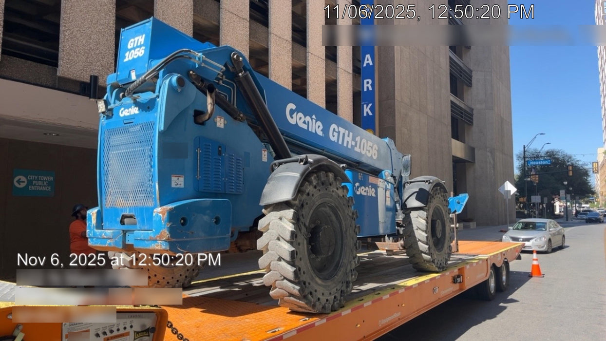 2018 Genie GTH-1056 GTH-1056 w/CAB, Solid Tires, Work Lights, 60" carriage/forks, cab mesh, beacon