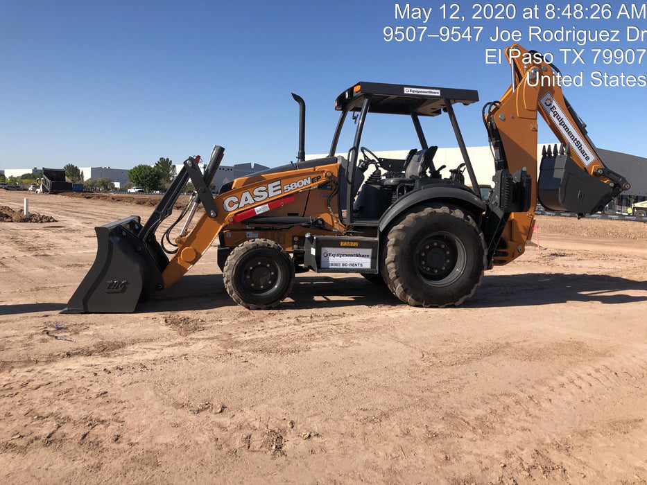 2020 Case 580N EP Canopy, 4WD, Standard Stick, Pilot Controls, 1 Way Hydraulics, Ride Control, TAG Manual QC
