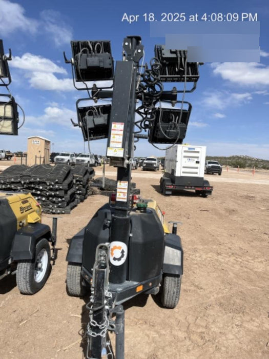 Allmand NLV3GR (4) LED Light Fixture 350W, 23' Vertical Mast, 3kW Prime, Towable, Deep Sea L401, Leveling Jacks, Yanmar T4F 5.8hp