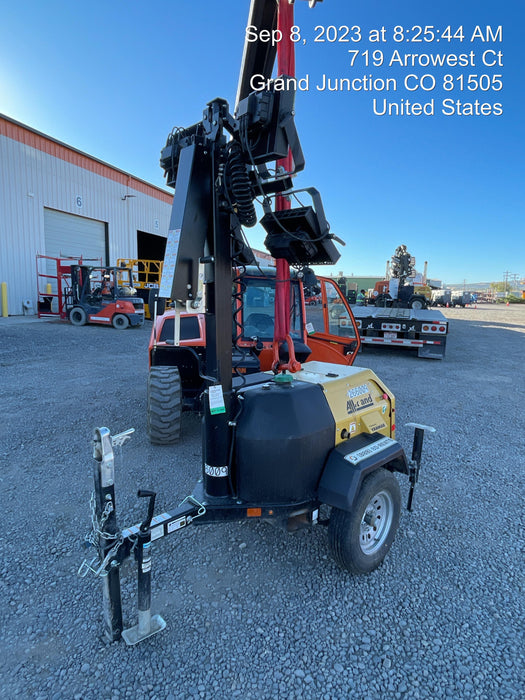 2022 Allmand NLV3GR (4) LED Light Fixture 350W, 23' Vertical Mast, 3kW Prime, Towable, ES Decals, T3