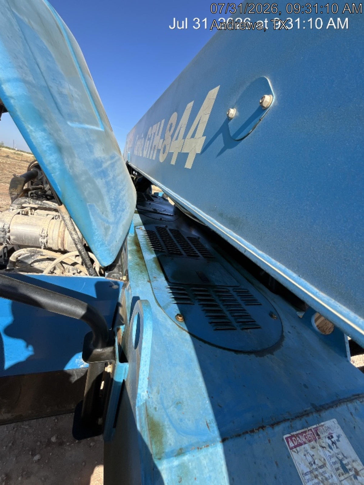 2018 Genie GTH-844 Genie GTH-844D w/Open ROPS, Solid Tires, Work Light/Beacon, 60" Carriage and Forks