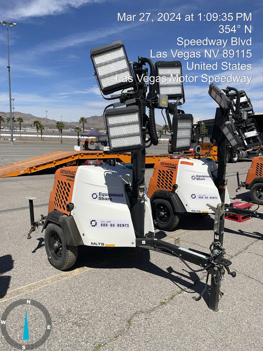 2023 Generac MLT2 Diesel, Flex Switch 120V Input, Powerzone Controller, 
(4) 320W LED Lights, 4kW Generator, 39.9 Gal Fuel Tank, 2" Ball, T3