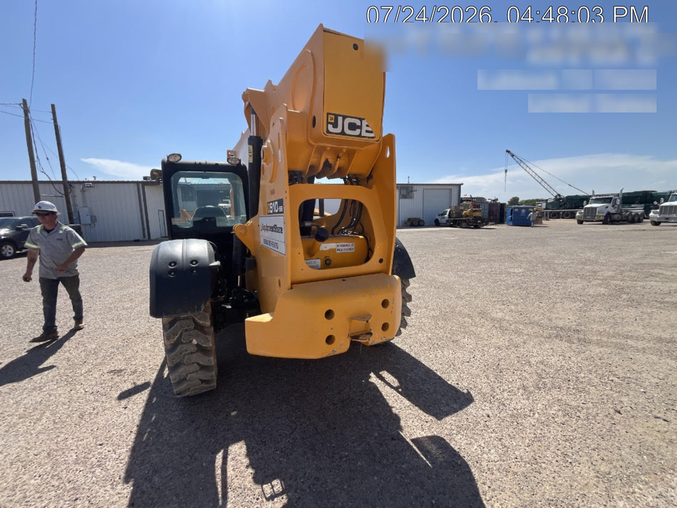 2019 JCB 510-56 JCB 510-56 74 HP w/Open ROPS, Beacon, Aux Hydraulics, Worklights, Solid Tires, 60" Carriage/Forks