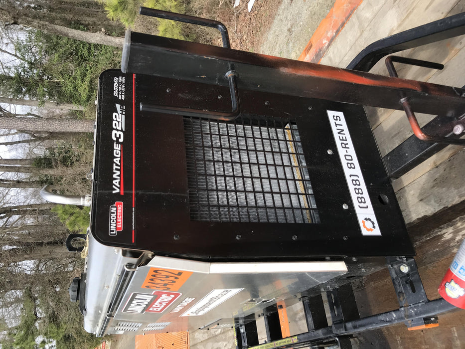 2019 Lincoln Electric Vantage 322 Welder Ready-Pak 3, Two wheel trailer, Fender and Light kit, Cable Rack