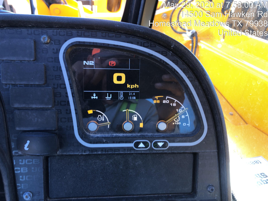 2020 JCB 510-56 Canopy, 74 HP, Solid Tires, STD Worklight, Beacon, Aux Hydraulics, Lifting Eye, Back up Alarm w/66" Carriage/60" Forks