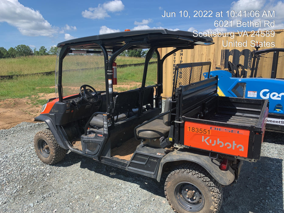 2021 Kubota RTV-X1140W-H Plastic Canopy, Windshield Acrylic Clear, LED Strobe Light, Wire Harness Kit, Back up Alarm