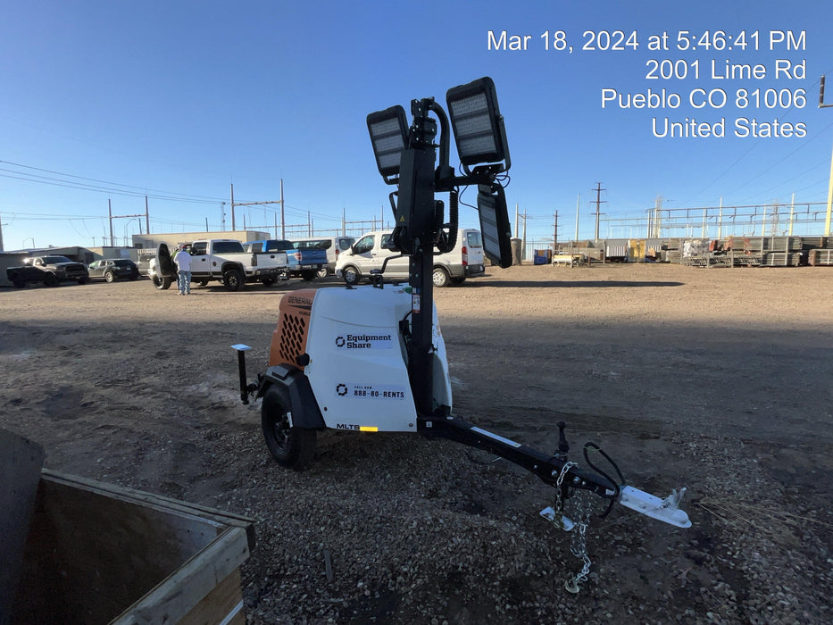 2023 Generac MLT2 Diesel, Flex Switch 120V Input, Powerzone Controller, 
(4) 320W LED Lights, 4kW Generator, 39.9 Gal Fuel Tank, 2" Ball, T3