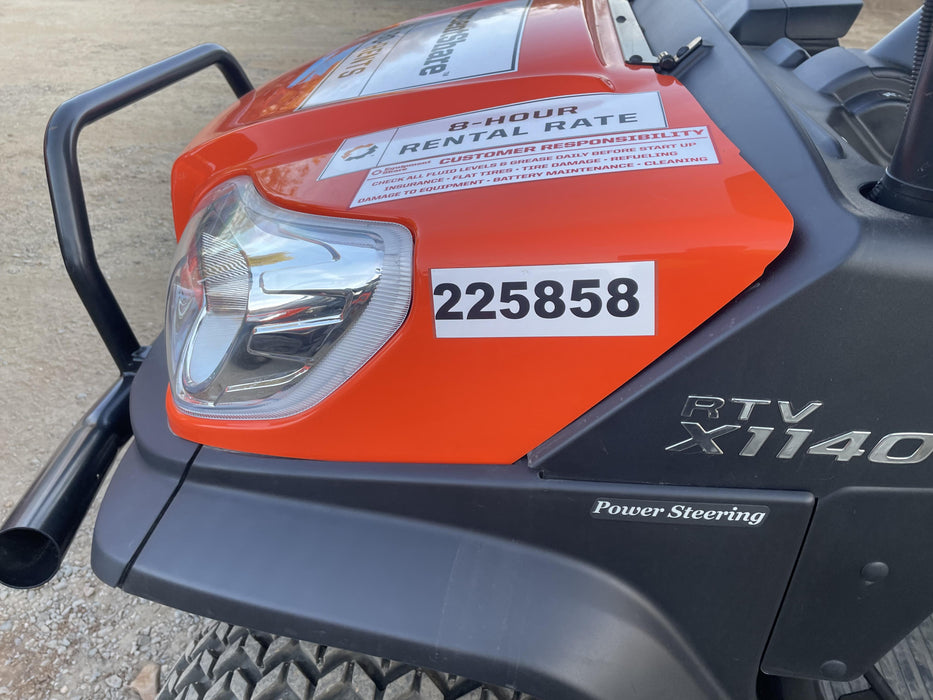 2022 Kubota RTV-X1140W-H Plastic Canopy, Windshield Acrylic Clear, LED Strobe Light, Wire Harness Kit, Back up Alarm