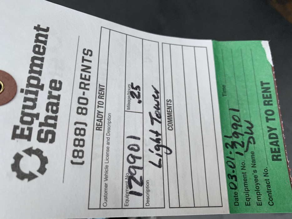 2021 Allmand NLV3GR (4) LED Light Fixture 350W, 23' Vertical Mast, 3kW Prime, Towable, Deep Sea L401, Leveling Jacks, Yanmar T4F 5.8hp