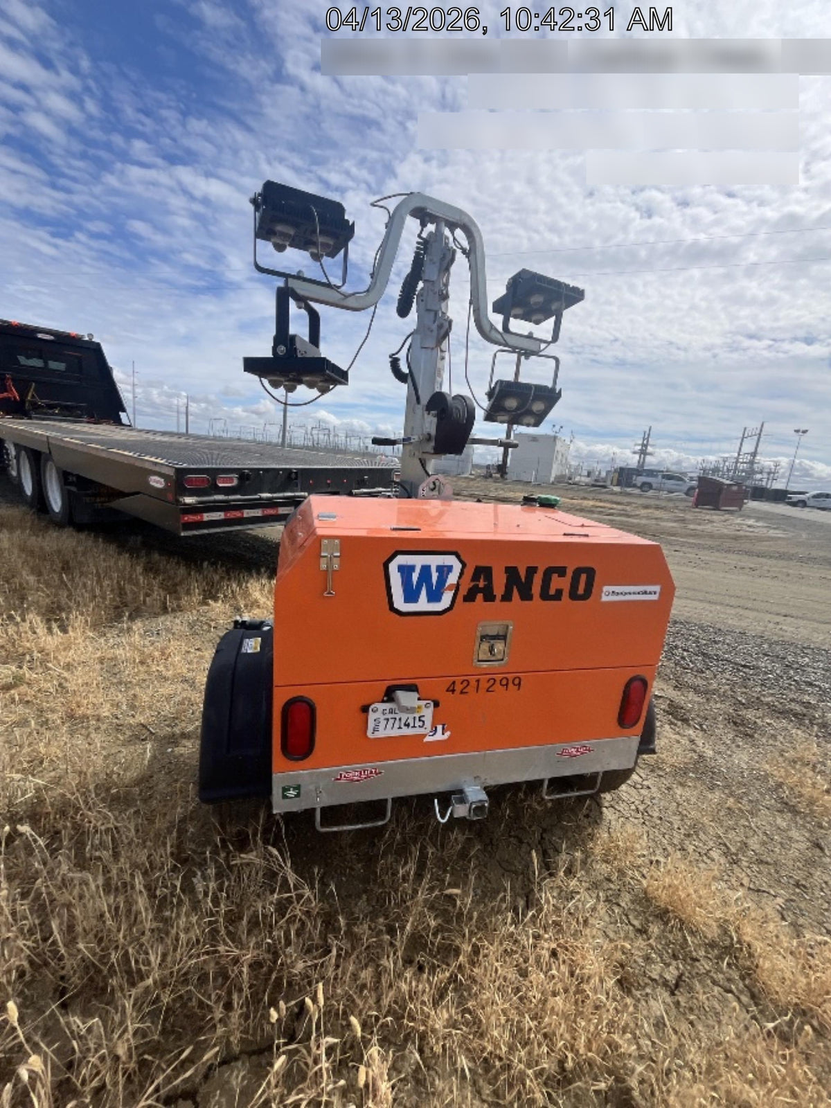 2024 Wanco WLTT-4MM4K Diesel, Deep Sea Controller, Shore Power Plug, Auto Start, (4) 350W LED Floodlights, 4kW Generator, 60 Gal Fuel Tank, 2" Ball, T3