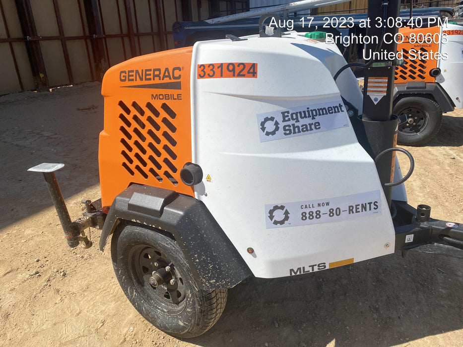 2023 Generac MLT2 Diesel, Flex Switch 120V Input, Powerzone Controller, (4) 320W LED Lights, 4kW Generator, 39.9 Gal Fuel Tank, 2" Ball, T3