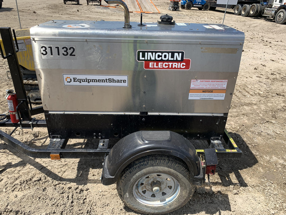 2019 Lincoln Electric Vantage 322 Welder Ready-Pak 3, Two wheel trailer, Fender and Light kit, Cable Rack