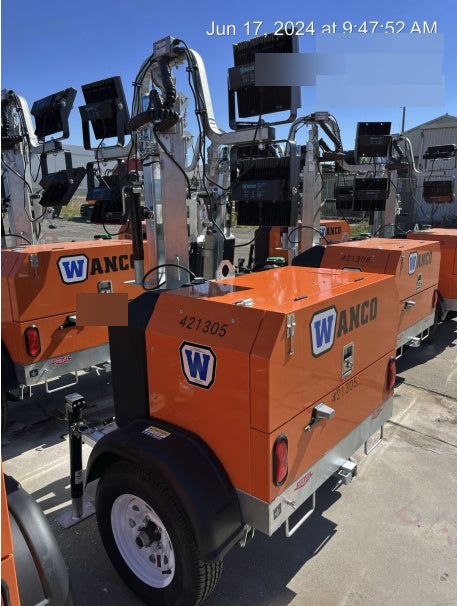2024 Wanco WLTT-4MM4K Diesel, Deep Sea Controller, Shore Power Plug, Auto Start, (4) 350W LED Floodlights, 4kW Generator, 60 Gal Fuel Tank, 2" Ball, T3