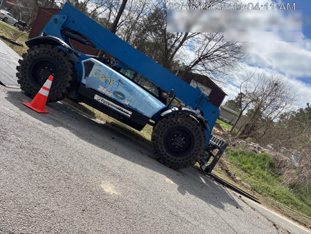 2019 Genie GTH-636 Cab/Heat/AC, Solid RT Tires, LED Work Lights, Beacon 60" QA Carriage, 48" Forks