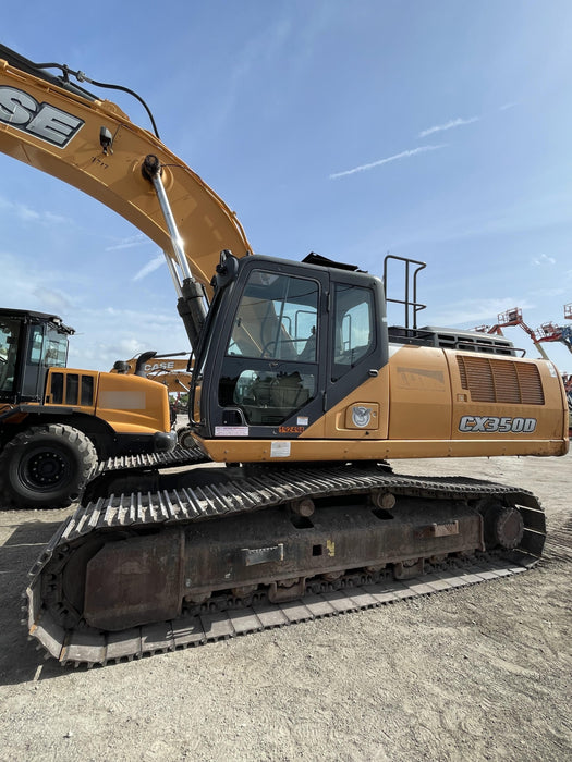 2016 Case CX350D CAB A/C, 13'-3" ARM, STEEL TRACKS, THUMB