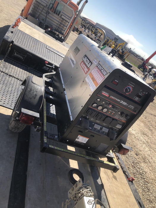 2019 Lincoln Electric Vantage 322 Ready-Pak 3, Two Wheel Trailer, Fender and Light Kit, Cable Rack