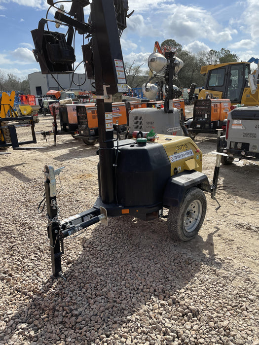 2022 Allmand NLV3GR (4) LED Light Fixture 350W, 23' Vertical Mast, 3kW Prime, Towable, Deep Sea L401, Leveling Jacks, Yanmar T4F 5.8hp