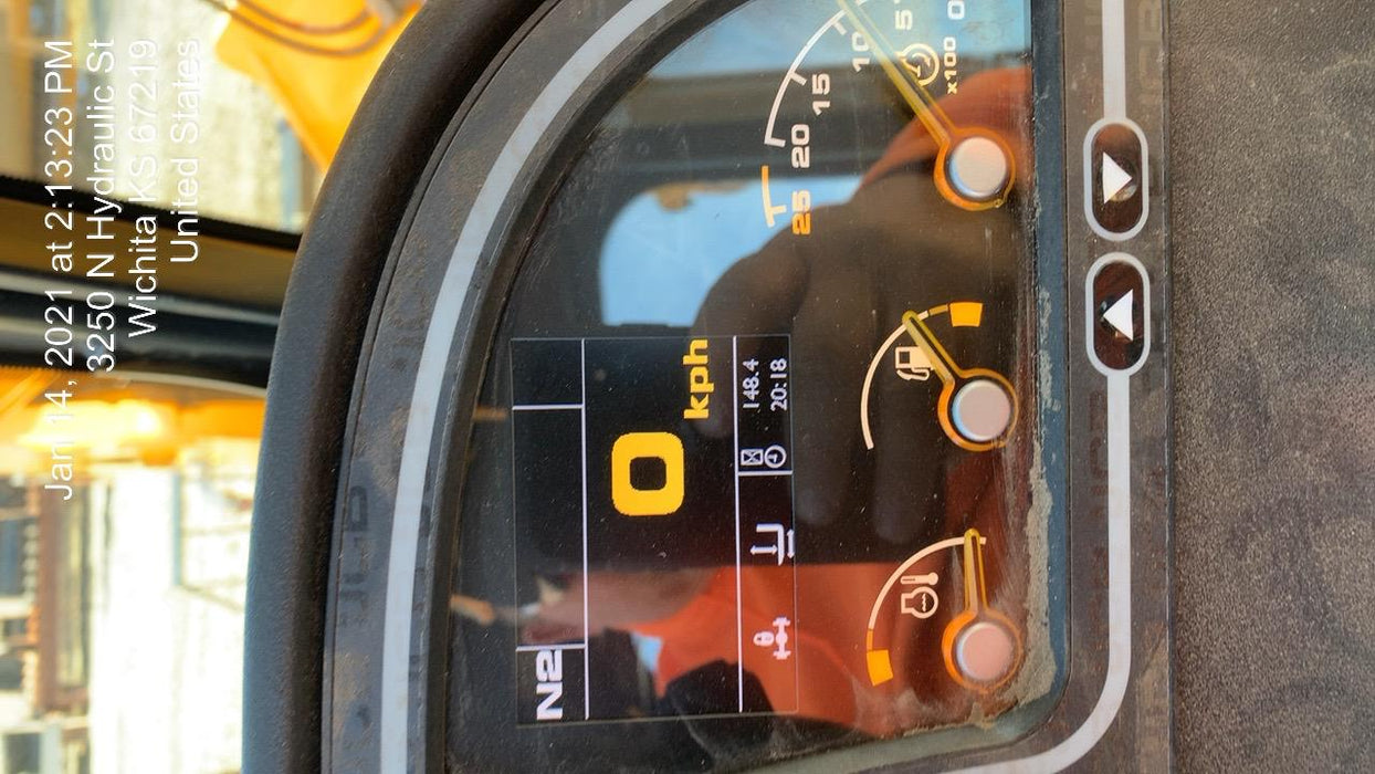 2020 JCB 509-42 Cab/Heat/Air, Solid Tires, Work Lights, Beacon, Aux Hydraulics, Back up Alarm, Lifting Eye, ES Decals